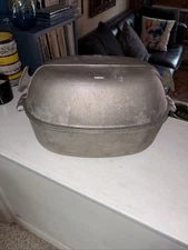 Large Vintage Guardian Service Dutch Oven Turkey Roaster With Aluminum