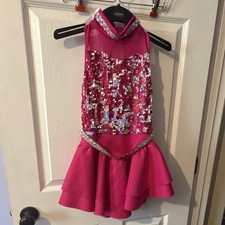 Weissman Girls LC Pink Sequin Dance Dress Polyester Spandex Style 14160