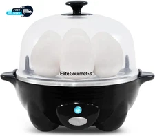EGC-007B# Rapid Egg Cooker, 7 Easy-To-Peel, Hard, Medium, Soft Boiled Eggs