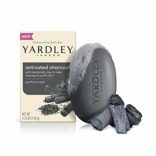 Yardley London Activated Charcoal Clay Moisturizing Bath Bar Soap - New 4.25 oz - 第 1/5 張圖片