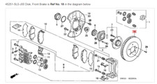 HONDA ACURA GENUINE OEM NSX Disk, Front Brake Front Brake ☆ 45251-SL0-J00 ☆
