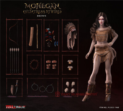 TBLeague PL2022-196B Mohegan huntress attire Brown 1/6 Scale Action Figure