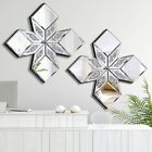 <!--F#f_0-->Crushed Diamond Decorative Mirror 2 Pack 16.75x16.75 Diamond Shape Glass Decor<!--F/-->