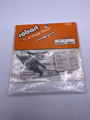Robart Manufacturing RC Airplane Hinge Point Hinges 1/2A (6) 305 ROB305