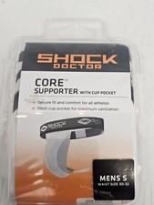 Shock Doctor Core Supporter With Cup Pocket Waist Size 30-32 Size S