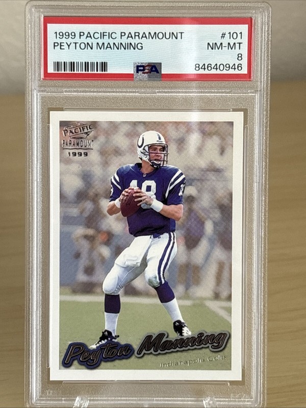 1999 Pacific Paramount - Peyton Manning #101 - PSA 8