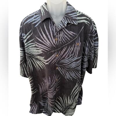 TOMMY BAHAMA 100% Silk Aloha Hawaiian Tropical Collared Shirt Men 2XL XXL