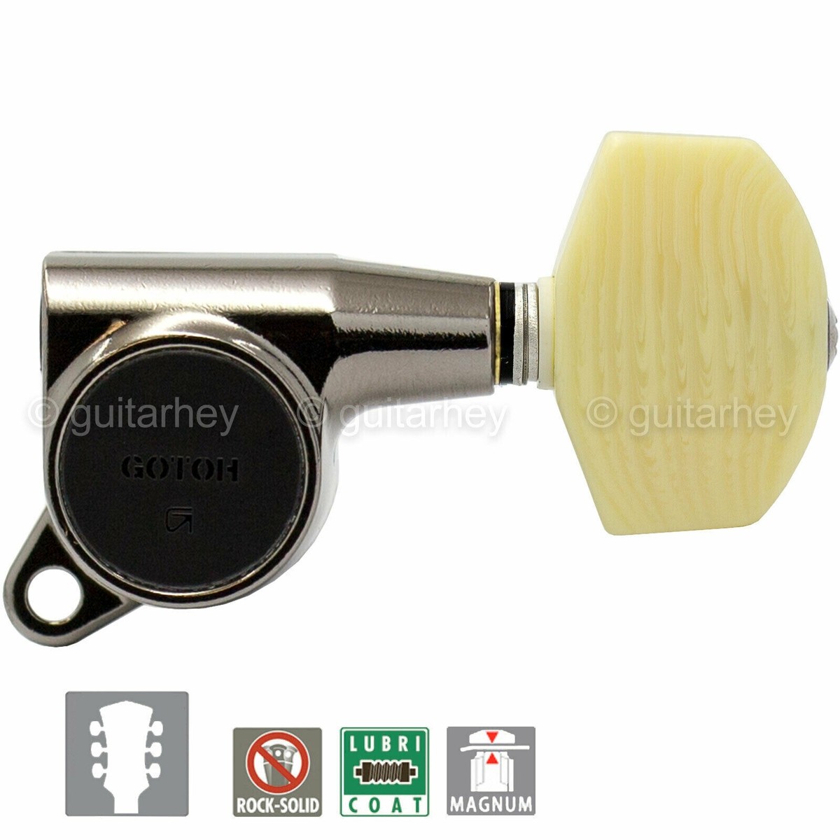 星丸★未開封★ GOTOH/SG381 MG-T/01-CK L3+R3 NEW Gotoh SG381-M01 MG Locking Tuners L3+R3 LARGE IVORY