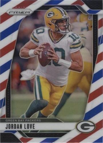 2024 Panini Prizm - Jordan Love #101 Red White &amp; Blue Prizm