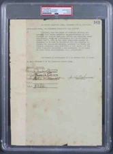 THOMAS EDISON / CHARLES EDISON SIGNED AUTOGRAPH DOCUMENT PSA AUTHENTIC!
