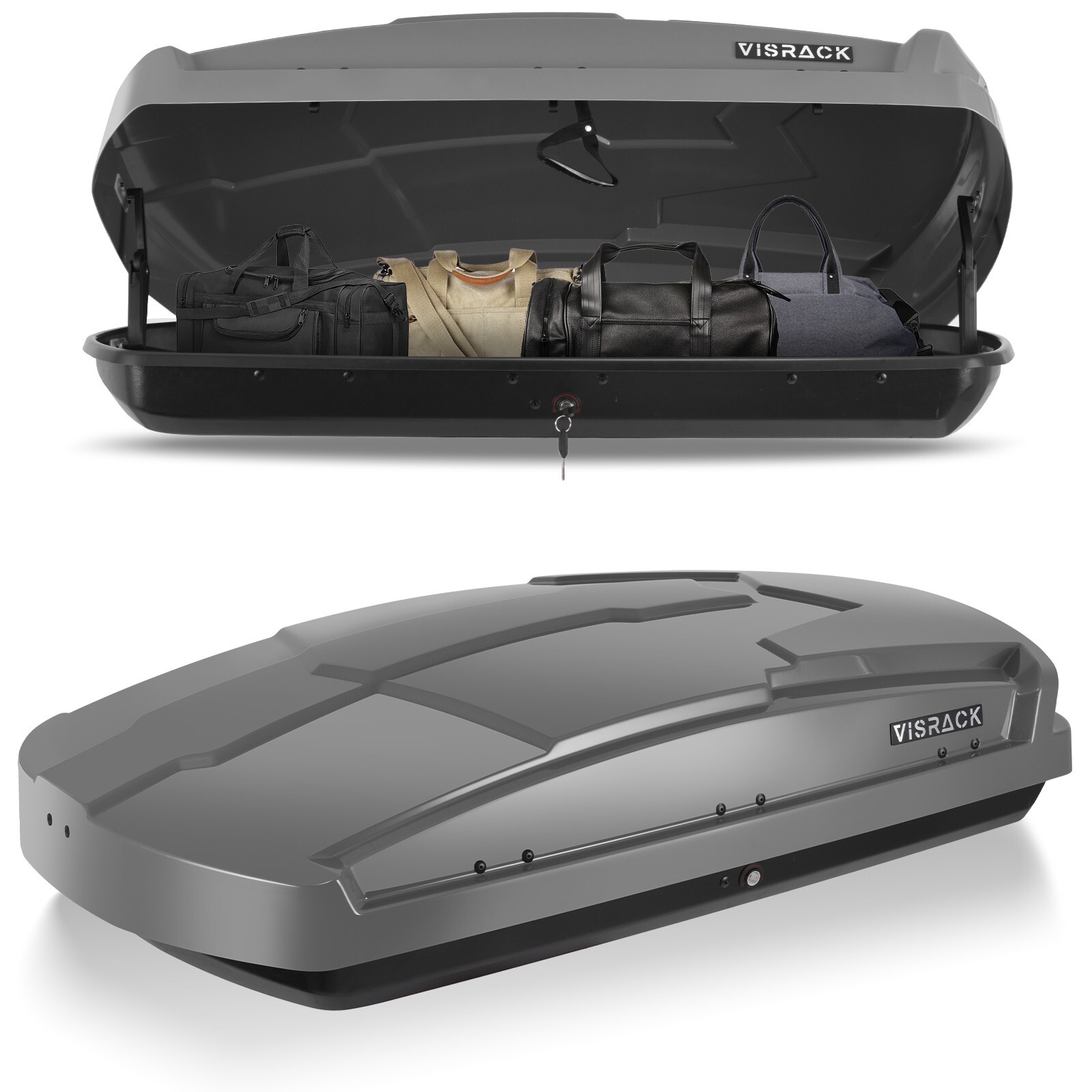 15 Cubic Feet Roof Top Storage Box ,Carrier Roof Mount Travel Luggage Storage