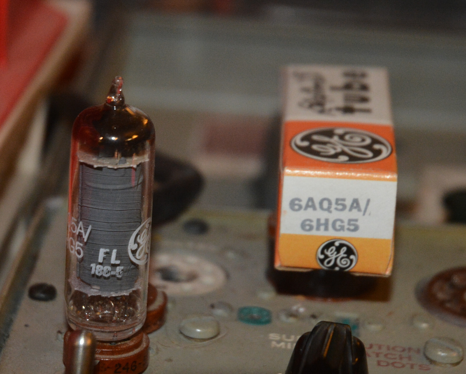 Three 6AQ5A Vacuum Tubes NOS - Tested Good on TV-7D/U Tester RCA, GE & Sylvania