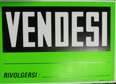 Cartello 'Vendesi' In Cartoncino - 23x32 Cm, Perfetto Per Annunci Immobiliari