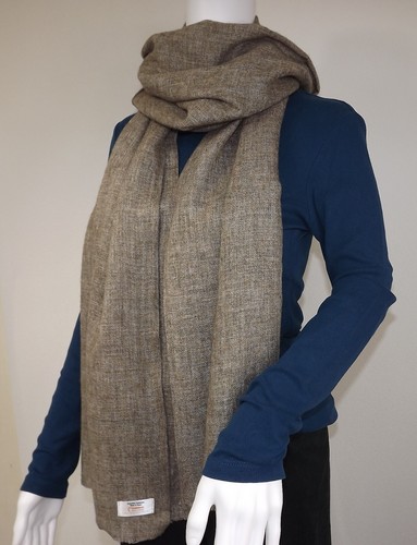 CASHMERE BROWN SCARF Handmade Shawl wrap Handmade Natural Cashmere - Picture 5 of 7