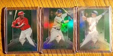 Aristides Aquino RC- Cody Bellinger- Gavin Lux 2020 Chronicles Titanium Green