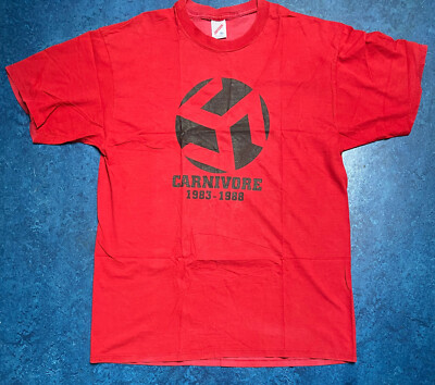 ⛔️ CARNIVORE ⛔️ RED 1983-1988 SHIRT ⛔️ STEELE ⛔️ TYPE O