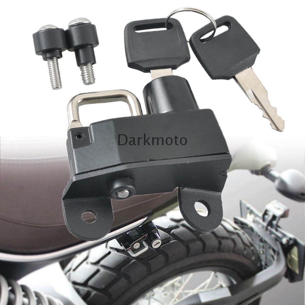 Motorcycle Black Helmet Lock W/ Keys For Ducati Scrambler Classic