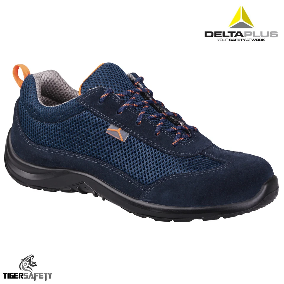 Delta Plus COMO S1P Src Homme Bleu Daim Maille Acier Bout Coqué Sécurité Basket - Photo 1/1