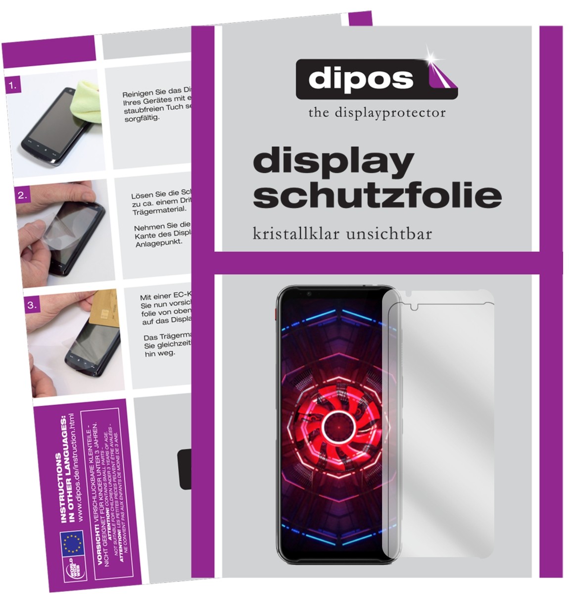 dipos I 2X Pellicola Protettiva Compatibile con Nubia Red Magic 5S Protezione Vetro Flessibile 9H