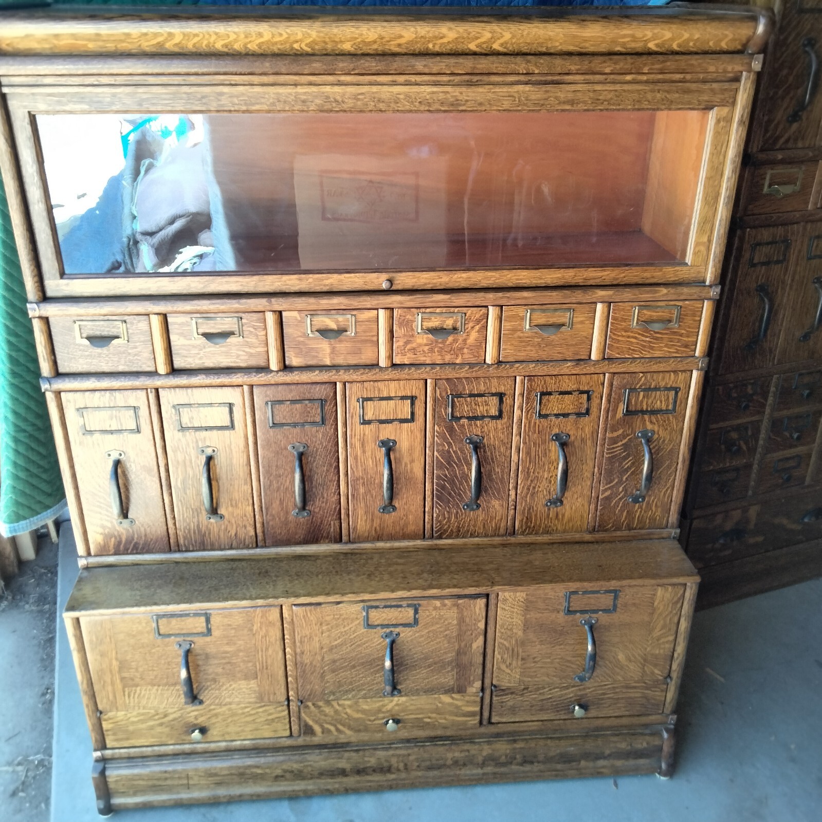 Antique Globe Wernicke Stacking Oak File eBay