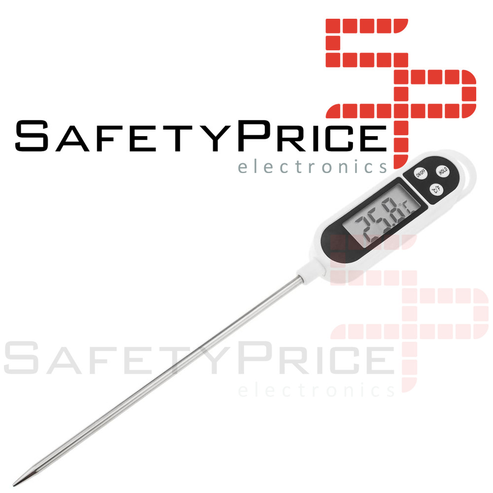 Termómetro digital sonda rígida cocina y alimentos LCD -50ºc to +300ºc TP300 C-7