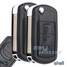 2x Flip Keyless Remote Key Shell Case For Land Rover Lr3 Range Rover Sport Hu92