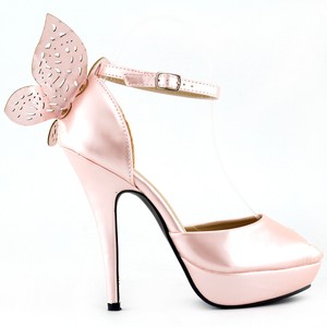 baby pink wedding shoes