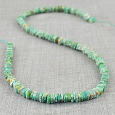 Genuine 130.00 Cts / 8 Inches Natural Untreated Drilled Amazonite Beads Strand