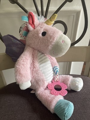 Make Believe Ideas Pink Unicorn Plush Crinkle Teether Stuffed Animal