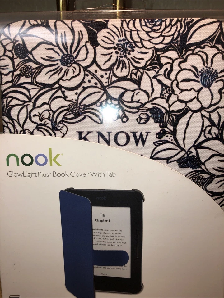 Brand New! Nook Glowlight Plus Book Flip Cover with Tab “Know Your Happiness” - Image 3 of 4