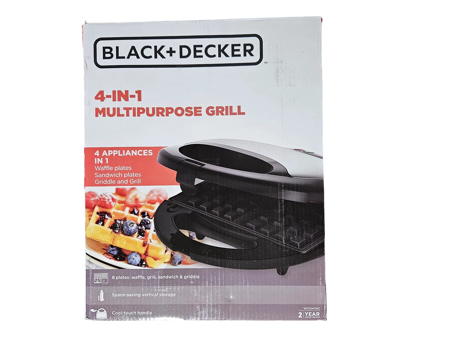 BLACK+DECKER - 2 Serving Multi-Plate Waffle Maker (WG1041WC)
