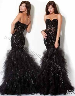 jovani strapless mermaid dress