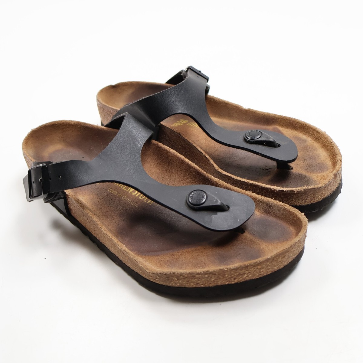 Birkenstock Gizeh Black Birko-Flor Comfort Summer Thong Sandals