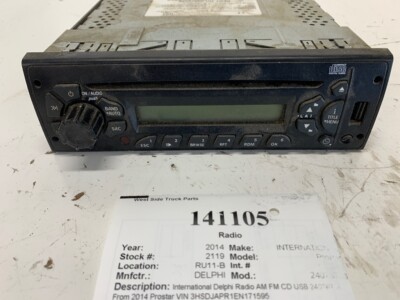 International Delphi Radio AM FM CD USB 24076736 From 2014 Prostar  