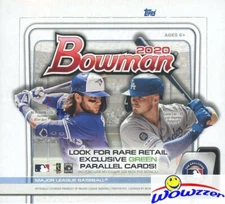 2020 Bowman Baseball MASSIVE 24 Pack Factory Sealed Retail Box-288 Card! On FIRE
