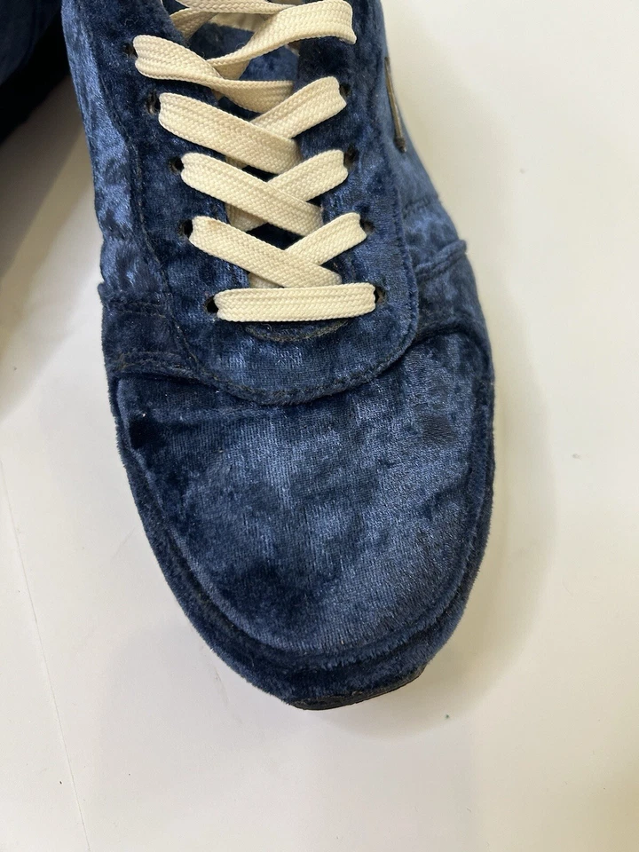 Pepe Jeans Zapatos Tenis Talla 9 Terciopelo Azul Usado Foto 3 de 4