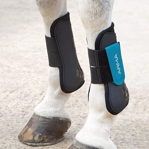 Shires Arma Tendon Boots Black/Teal Pony