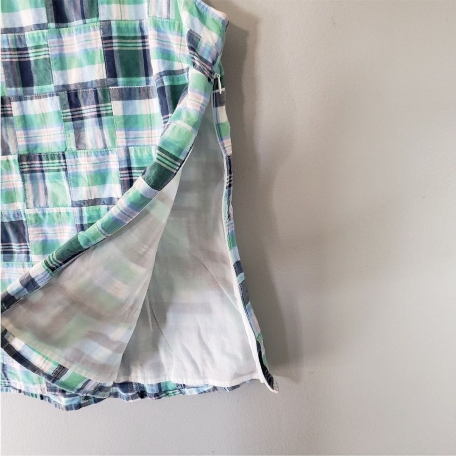 Talbots Patchwork Button Back Tank Top Womens Med… - image 13