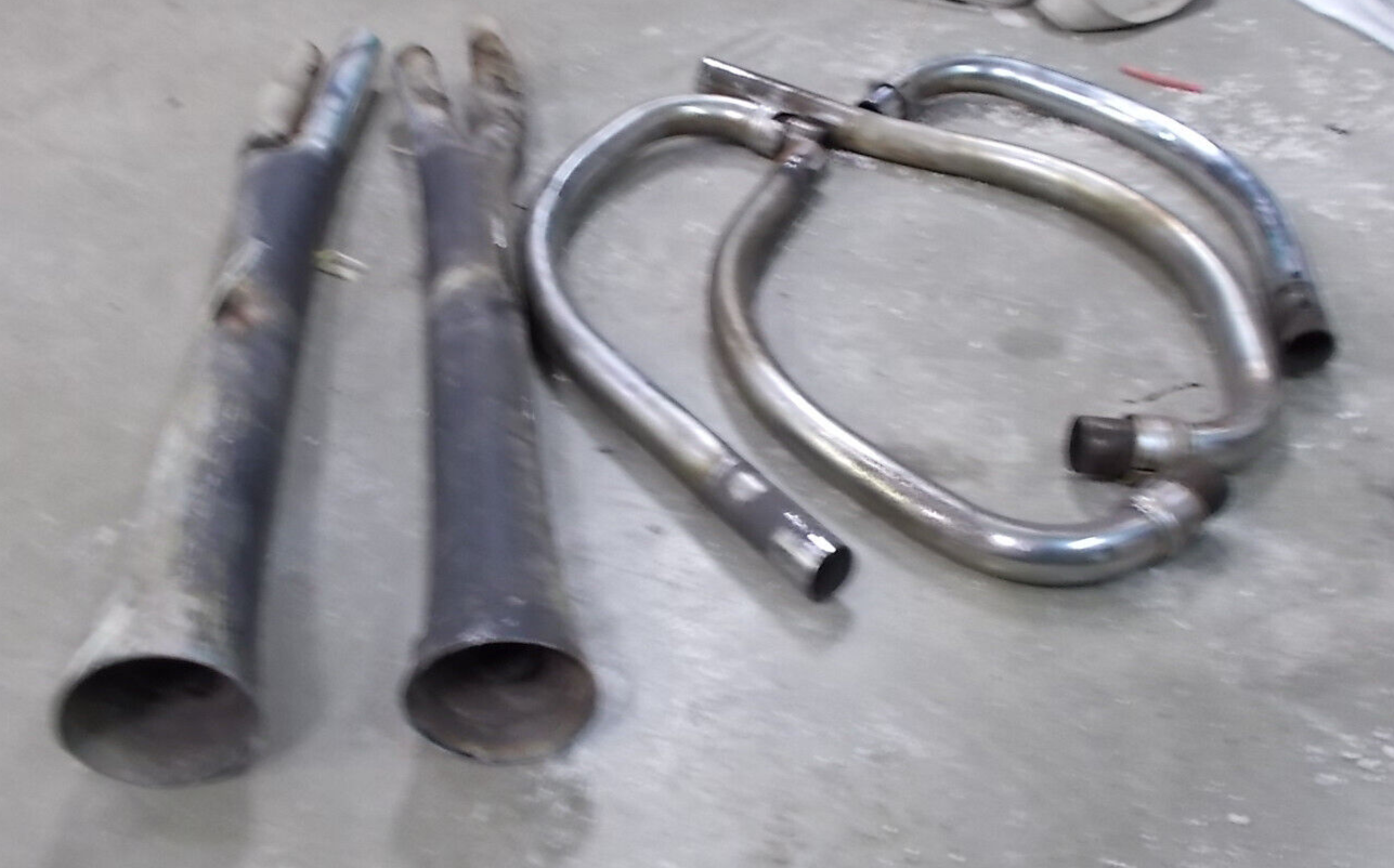 Rare 1970's Honda CB 750 CB750 4 into 2 Muffler Pipe Exhaust Set (EX/RM