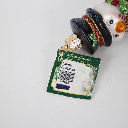 Old World Christmas 2001 Snowman With Broom 4.5" Holiday Christmas Ornament - Picture 4 of 12