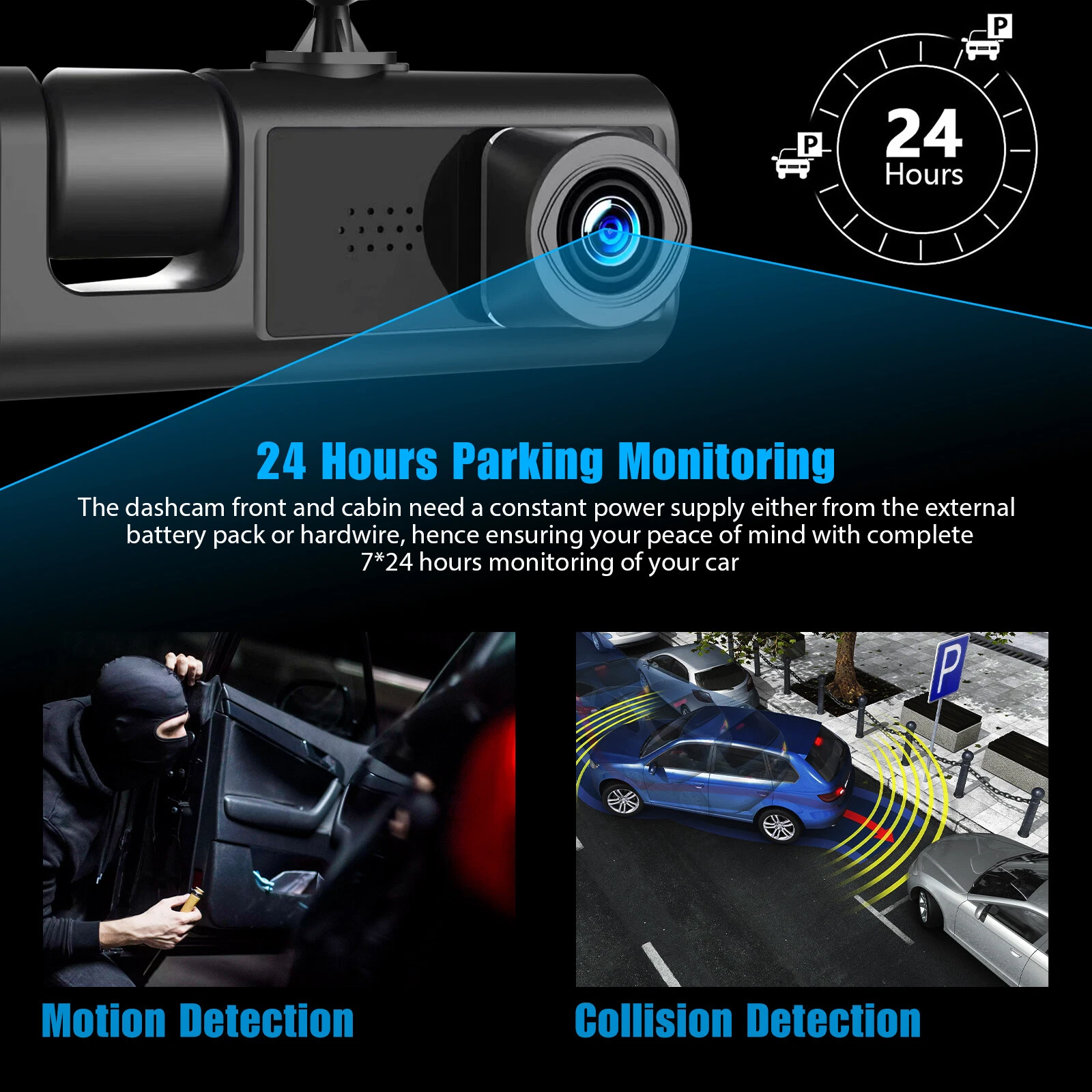 Dash Cam Per Auto WiFi 4K 2160P Con Monitoraggio Del Parcheggio 24 Ore - Foto 7