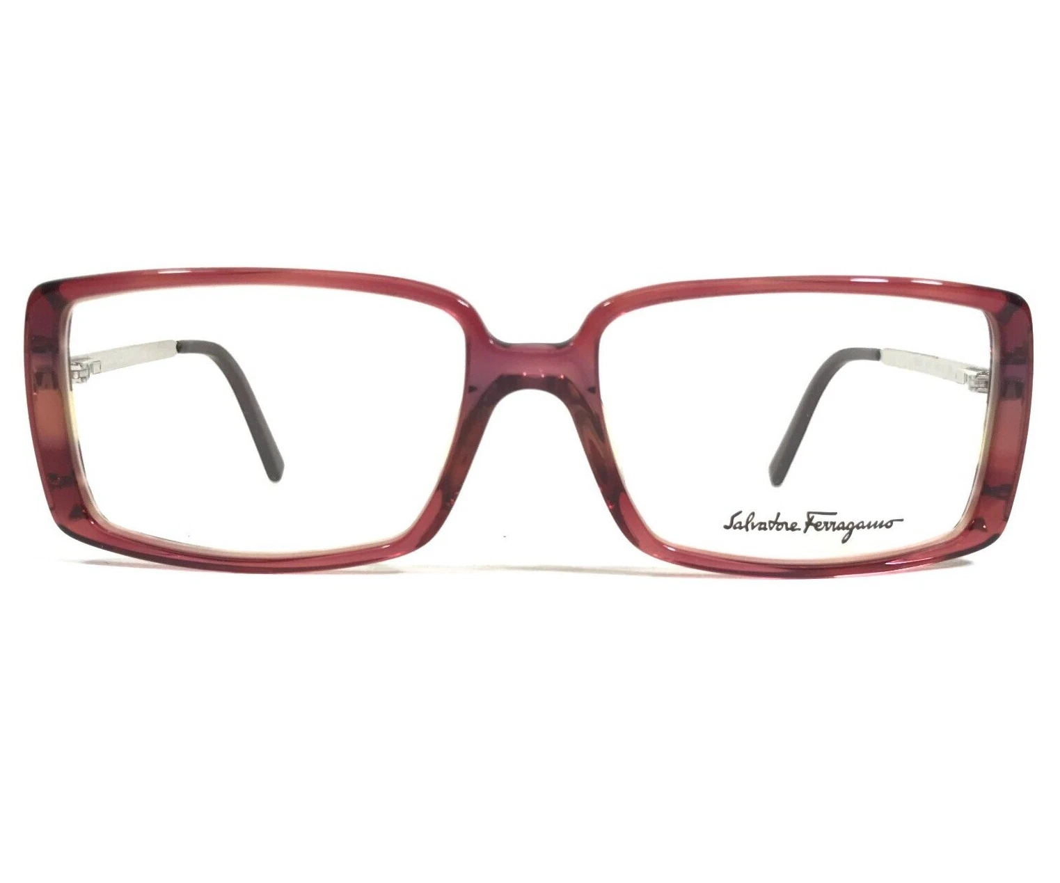 Salvatore Ferragamo Eyeglasses Frames 2608 453 Clear Purple Red Silver 52 15 130