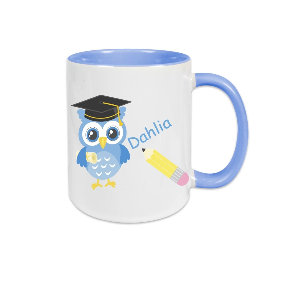 oh cuptastic - Eule - Namenstasse - Abschluss - Personalisierbar - Blau - LT-26 - Bild 1 von 1
