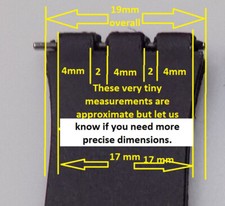 Vintage Black Watch Band Strap fits Swatch see photo  1 for dimensions 