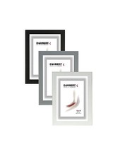 Bilderrahmen Holz mit 2 Glasarten Moderne Leiste 117 Schwarz, Weiß, Grau