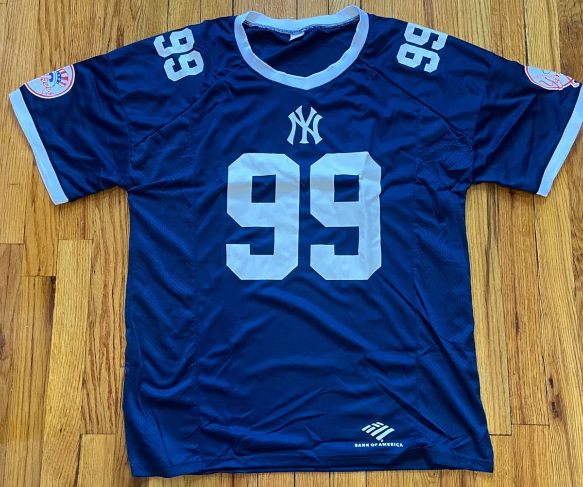 Maillot Baseball New York Yankees Homme XL - Lee Sport Blanc Bleu - Années 2000