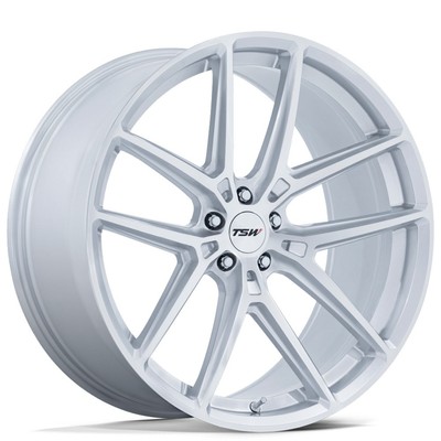 F20x9/R20x10.5'' Staggered TSW Wheels TW006 Imola Gloss Silver/M.F