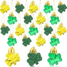 36pcs St Patrick's Day Mini Shamrock Ornaments for Small Tree Decorations Good