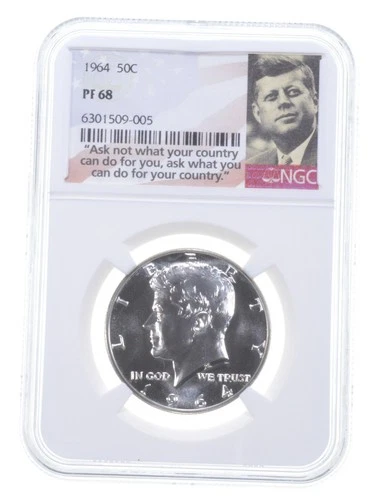 1964 Proof Kennedy Half Dollar PF68 NGC Graded Special Label Spot Free PR *7782