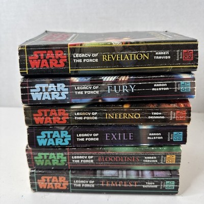 Star Wars Legacy of the Force Lot Of 6 PB Revelation Fury Inferno Exile Tempest
